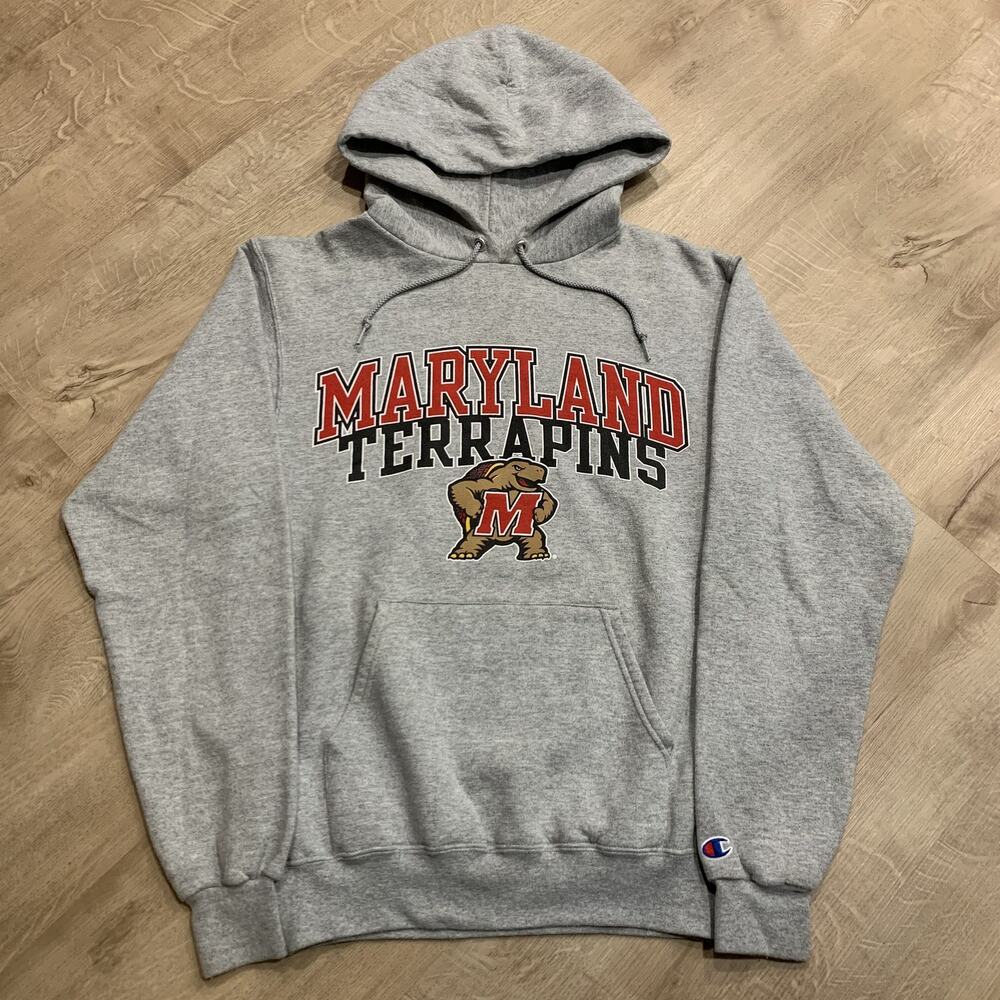 Champion University Of Maryland Terrapins Terps Hoodie Men's Small S Sweatshirt